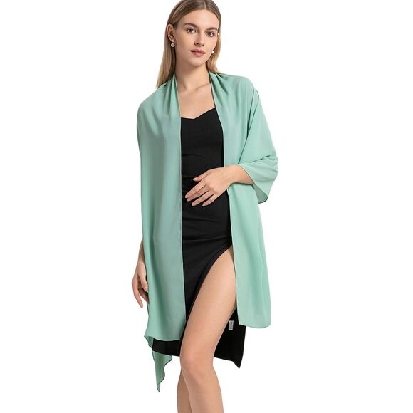 shawls and wraps for evening dresses How to Style Winter this metallic gray taffeta wrap stays perfectly hands 6861 Women Shawl Wraps For